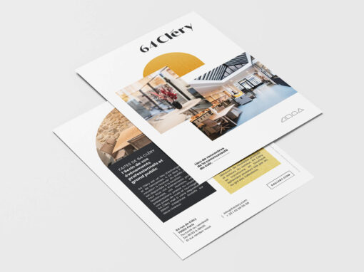64 Cléry : Identité visuelle pour lieu collaboratif cuir à Paris