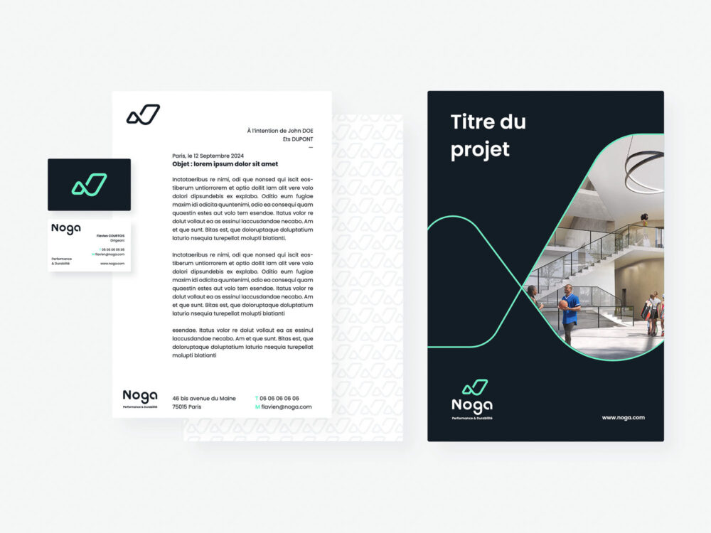 Déploiement de la nouvelle identité visuelle de Noga sur ses supports de communication