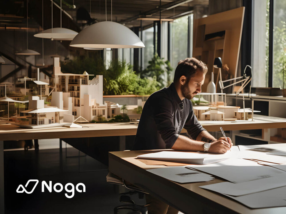 Mise en situation de la marque Noga dans son univers professionnel
