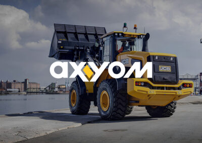 Identité et site web d’Axyom, location d’engins en Normandie