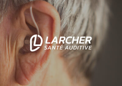 Identité visuelle de Larcher Santé Auditive à Orgeval