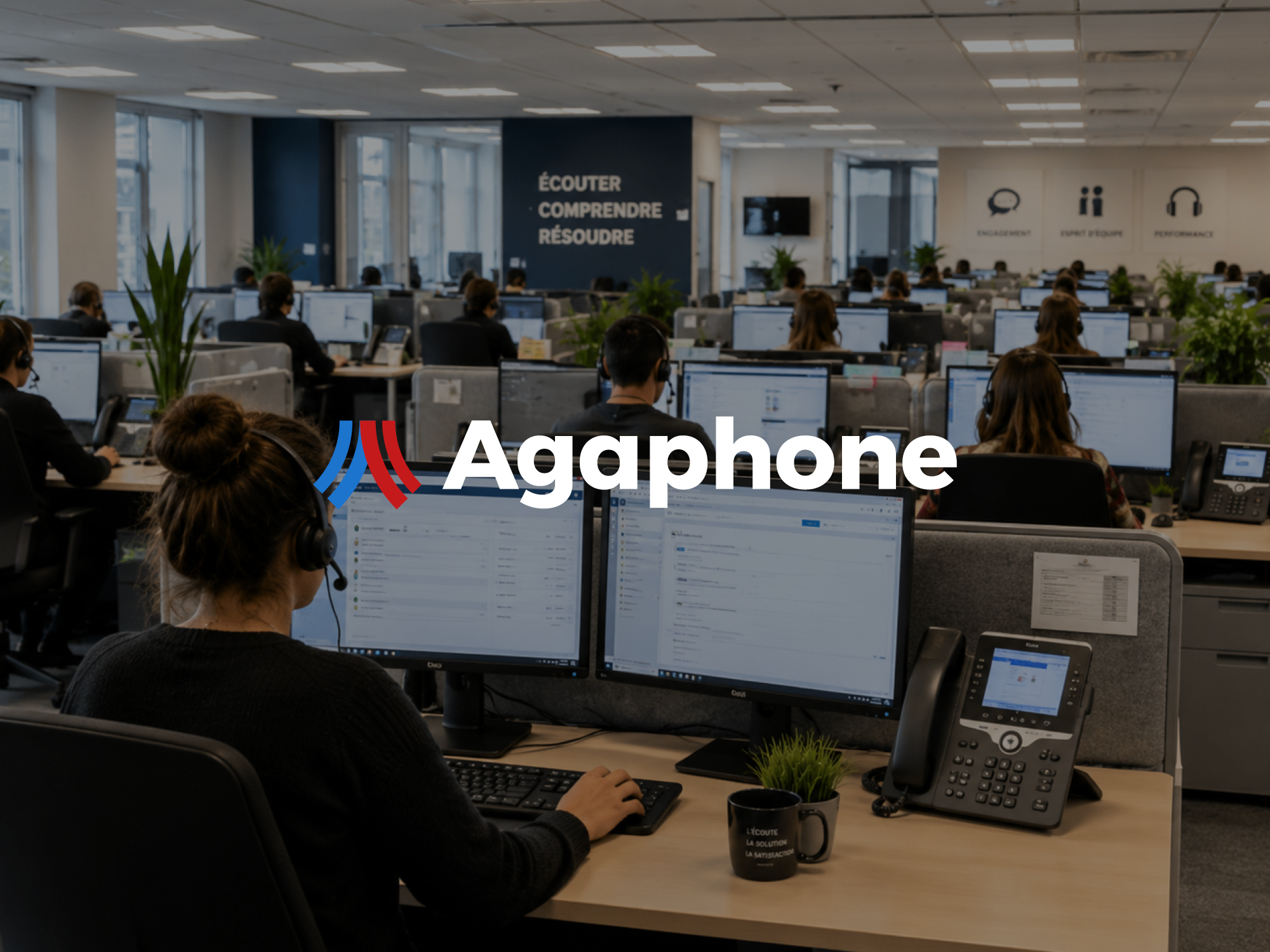 Agaphone : Identité de marque et site web pour un spécialiste de la gestion d’appels à Paris