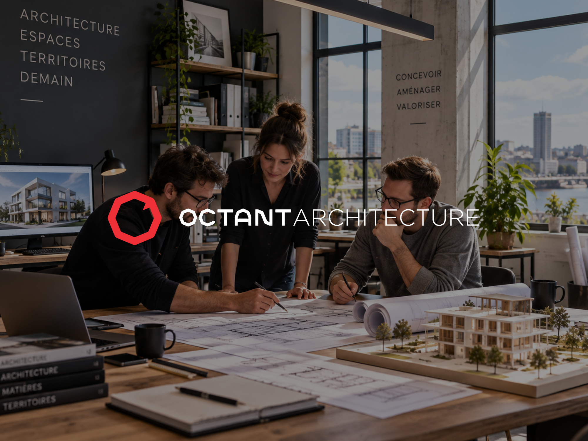 Octant Architectes : Supports de présentation pour une agence d’architecture contemporaine à Rouen